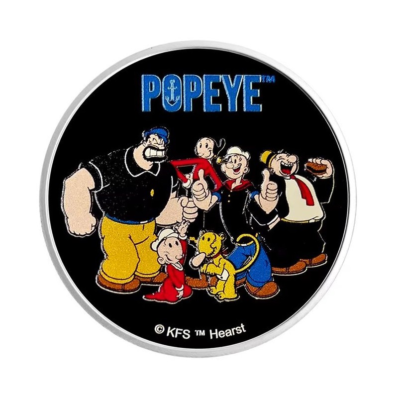 SAMOA 2 Dollars Argent Couleur 1 Once Popeye et ses amis 2024 ⏰