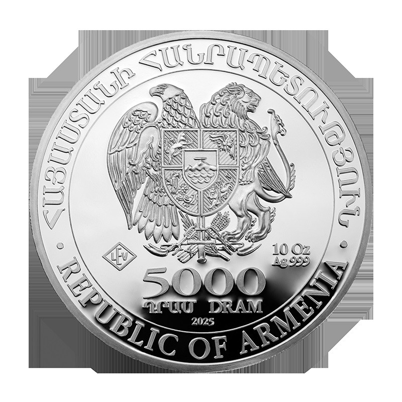 ARMENIE 5 000 Drams Argent 10 onces 2025 ⏰