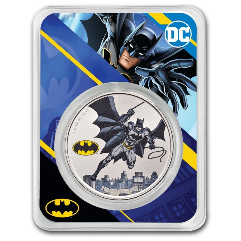 ILES SAMOA 5 Dollars Argent 1 Once Batman 2024 Couleur ⏰