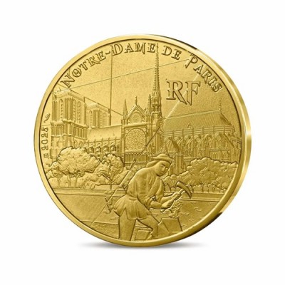 FRANCE 1/4 euro Commémorative Notre-Dame de Paris 2025 ⏰