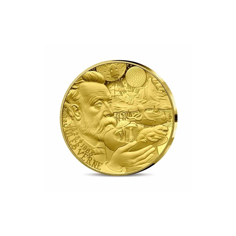 FRANCE 20 Euro 1/10 Once Or BE Jules Verne 2025 ⏰