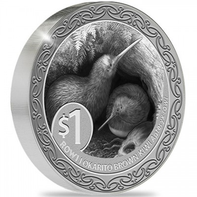 NOUVELLE ZELANDE 1 Dollar Argent 1 Once Kiwi Spécimen 2025