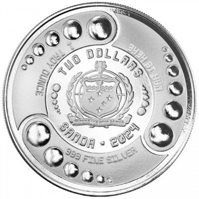 SAMOA 2 Dollars Argent 1 Once Alien 2024 ⏰