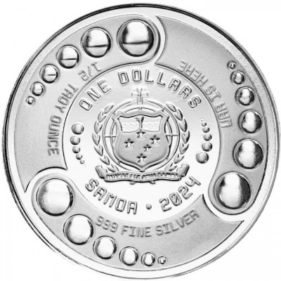 SAMOA 1 Dollar Argent 1/2 Once Alien 2024