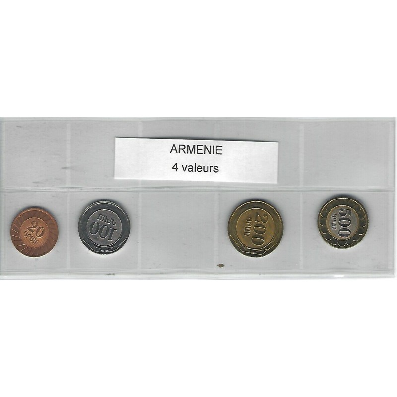 Arménie série de 4 pièces de monnaie