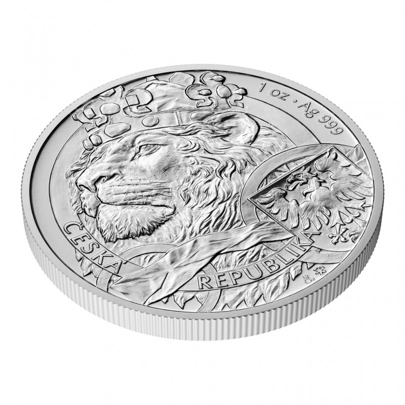 NIUE 2 Dollars Argent 1 Once Lion Tchèque 2025 ⏰