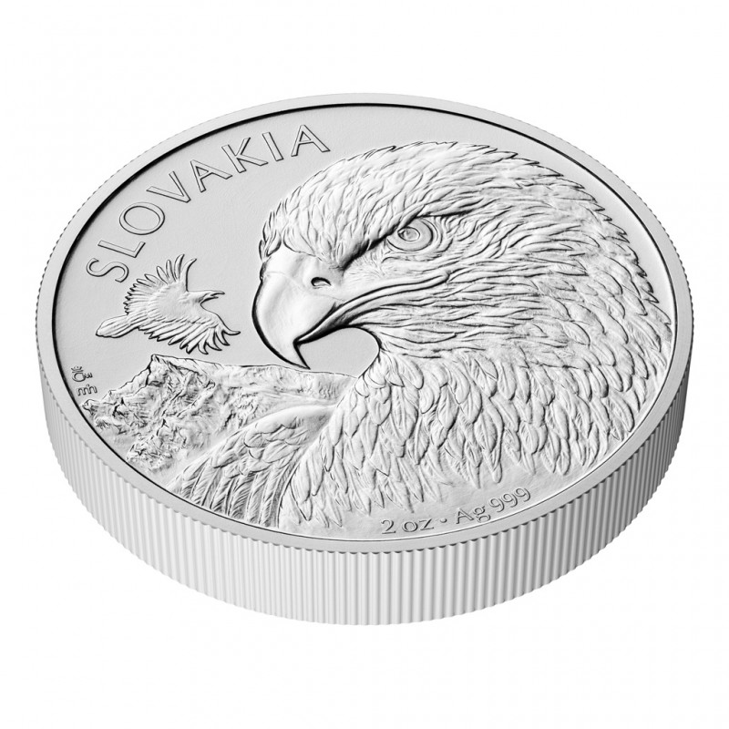 NIUE 2 Dollars Argent 1 Once Aigle Slovaque 2025 ⏰