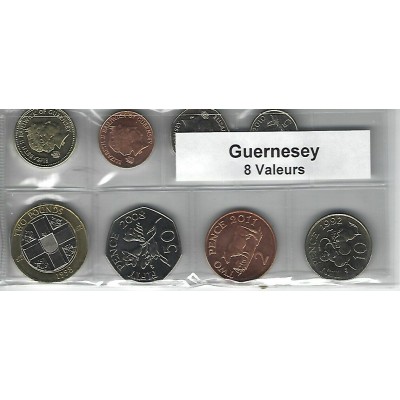 Guernesey série de 8 pièces...