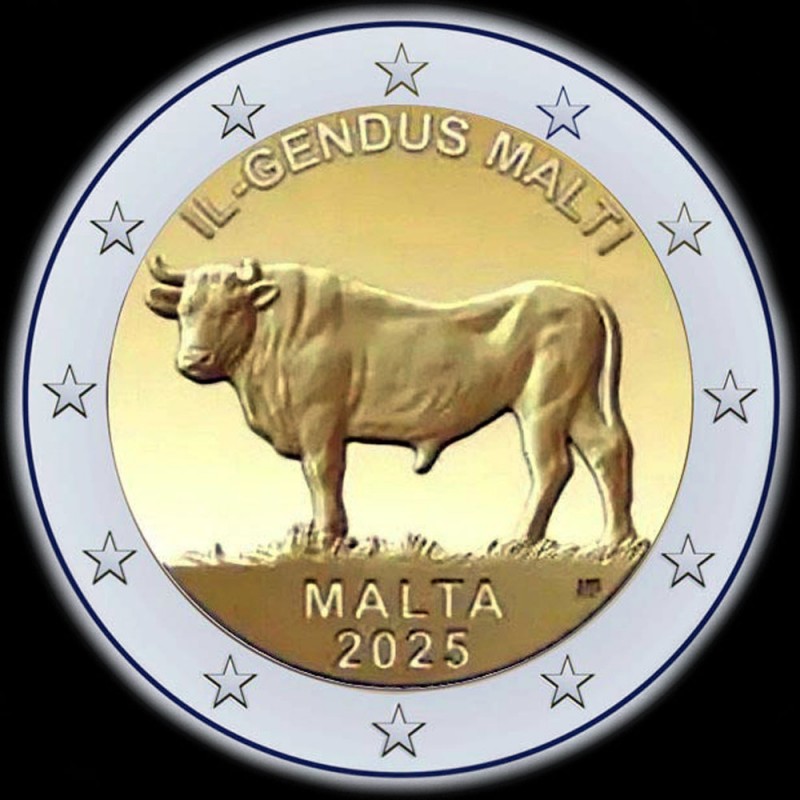 MALTE 2 Euro Boeuf Maltais 2025 ⏰