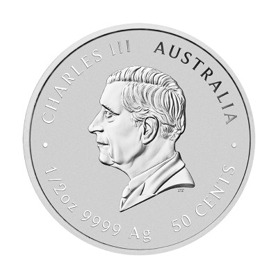 AUSTRALIE 50 Cents Argent Couleur 1/2 Once Année du Serpent 2025 ⏰