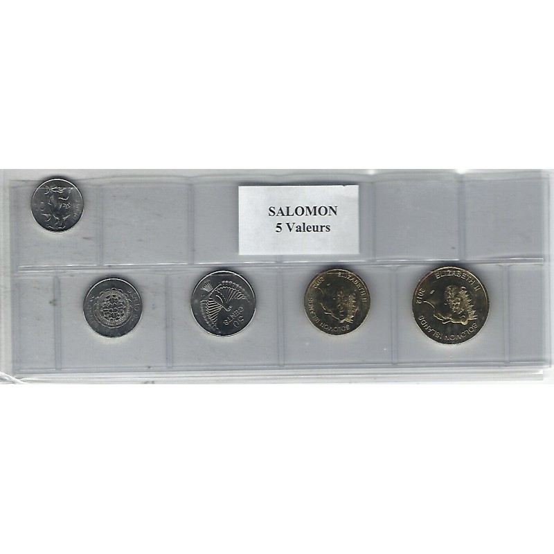 Iles Salomon série de 5 pièces de monnaie