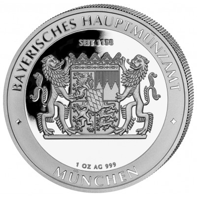 Médaille Argent 1 Once Château de Neuschwanstein 2025 ⏰