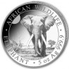 SOMALIE 500 Shillings Argent 5 Onces Eléphant 2025 ⏰
