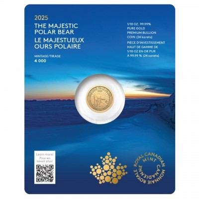 CANADA 5 Dollars Or 1/10...