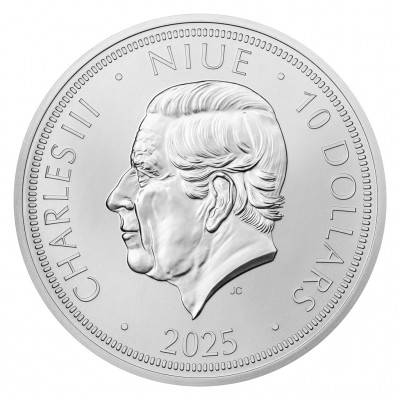 NIUE 10 Dollars Argent 5 Onces Lion Tchèque 2025