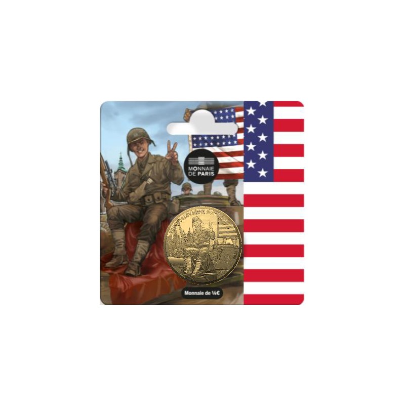 FRANCE 1/4 euro Commémorative 80 ans du VE-Day Soldat Américain 2025 ⏰