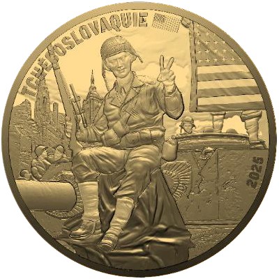 FRANCE 1/4 euro Commémorative 80 ans du VE-Day Soldat Américain 2025 ⏰