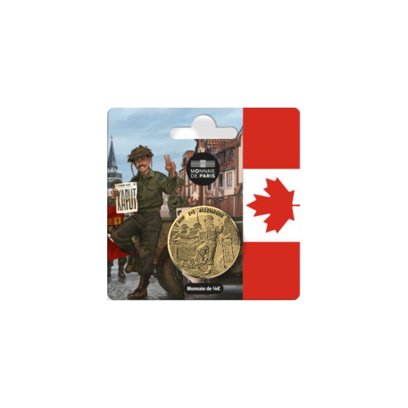 FRANCE 1/4 euro Commémorative 80 ans du VE-Day Soldat Canadien 2025 ⏰