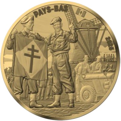 FRANCE 1/4 euro Commémorative 80 ans du VE-Day Soldat Français 2025 ⏰