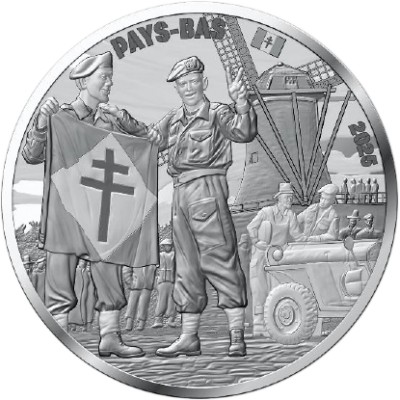 FRANCE 10 Euro Argent 80 ans du VE-Day Soldat Français 2025 ⏰