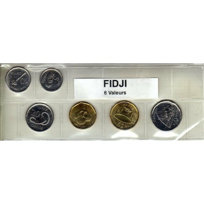Iles Fidji série de 6 pièces de monnaie