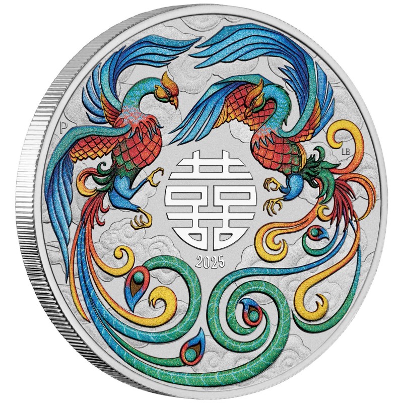 AUSTRALIE 1 Dollar Argent 1 Once Double Phoenix Vivid 2025