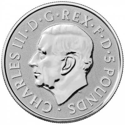 GRANDE BRETAGNE 5 Livres Argent 2 onces Tudor Beasts Lévrier 2025 ⏰