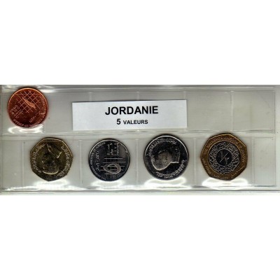 Jordanie série de 5 pièces de monnaie