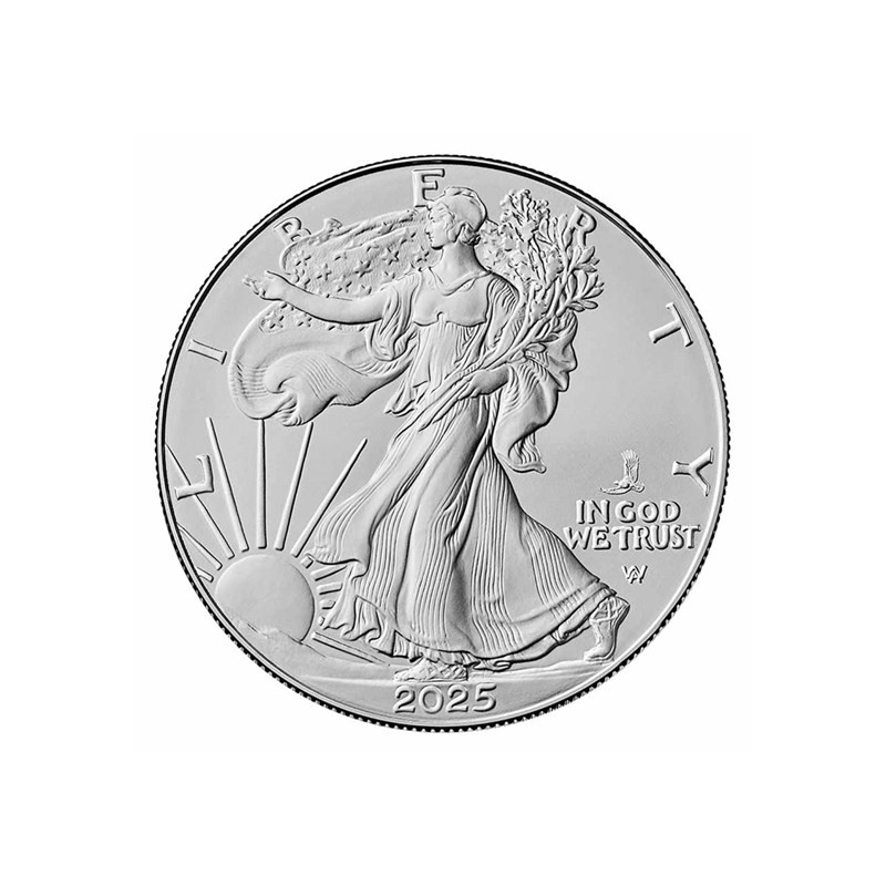 ETATS-UNIS 1 Dollar Argent 1 Once SILVER EAGLE Marque Aigle 2025 ⏰
