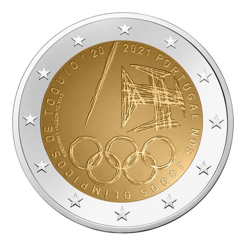 PORTUGAL 2 Euro Participation aux JO Tokyo 2021 UNC