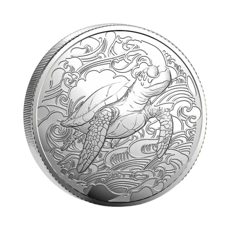 ILES PITCAIRN 1 Dollar Argent 1 Once Tortue 2025 ⏰