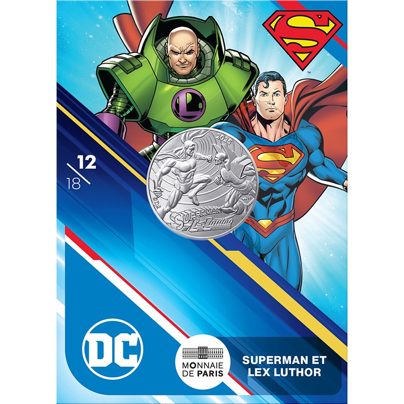 FRANCE COLLECTION Marvel 10 EUROS ARGENT Superman Lex Luthor 12/18 2025 ⏰