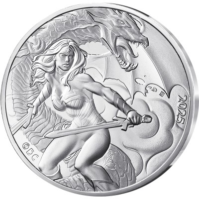 FRANCE COLLECTION Marvel 10 EUROS ARGENT Wonder Woman Guerrière Amazone 14/18 2025 ⏰