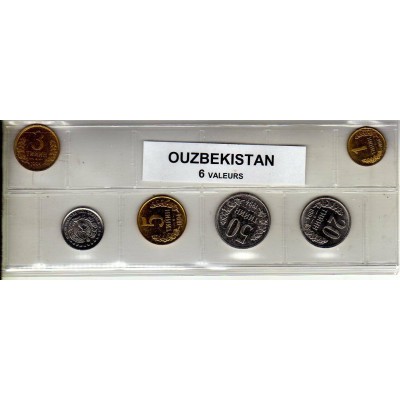 Ouzbékistan série de 6 pièces de monnaie