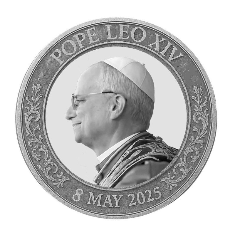 Médaille 1 Once Argent Election du Pape Léon XIV 2025 ⏰