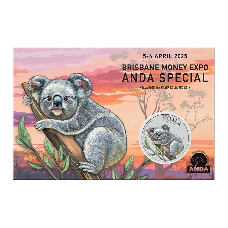 AUSTRALIE 1 Dollar Argent 1 Once KOALA 2025 Marque Brisbane ⏰