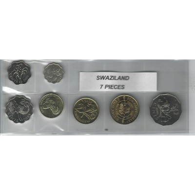 Swaziland série de 7 pièces de monnaie