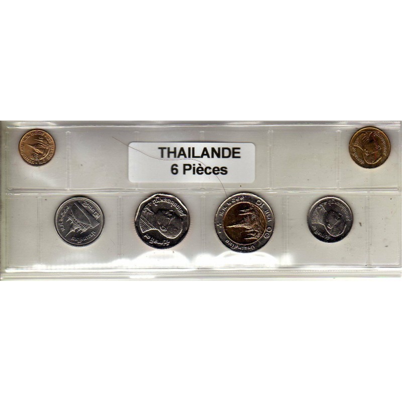 Thailande série de 6 pièces de monnaie