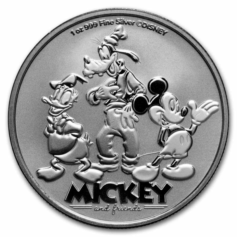 NIUE 2 Dollars Argent 1 Once Mickey et ses amis 2025