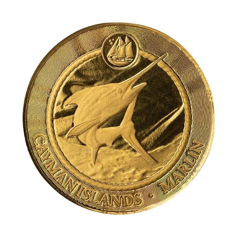 ILES CAIMANS 2 Dollars Or 1/10 Once Marlin Bleu 2025