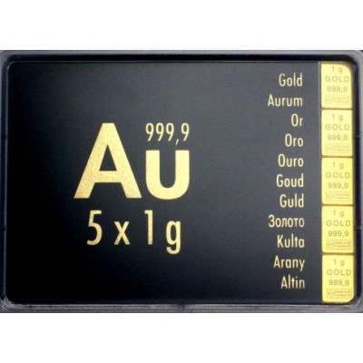 Lingotins Or 5 x 1 Gramme...