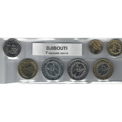 Djibouti série de 7 pièces...