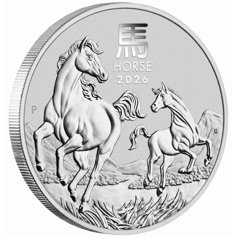 AUSTRALIE 8 Dollars Argent 5 Onces Année du Cheval 2026 ⏰