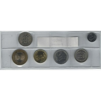 Inde série de 6 pièces de monnaie