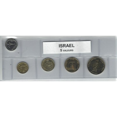 Israel série de 5 pièces de monnaie