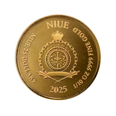 NIUE 25 Dollars Or 1/10 Once Lady Justice 2025 ⏰