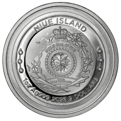 NIUE 2 Dollars Argent 1 Once Ethereum 2025 ⏰