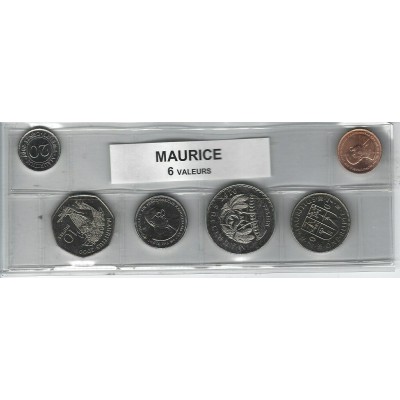 Maurice série de 6 pièces de monnaie