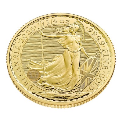 GRANDE BRETAGNE 25 Livres Or 1/4 once Britannia 2026