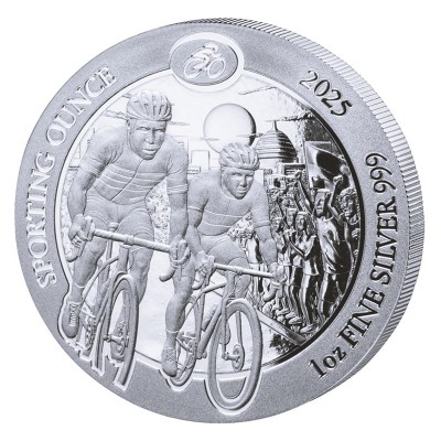 RWANDA 50 RWF Argent 999/1000 1 Once Série Sportive Cyclisme 2025